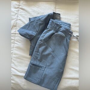 Figs Heathered Indigo Scrub Set